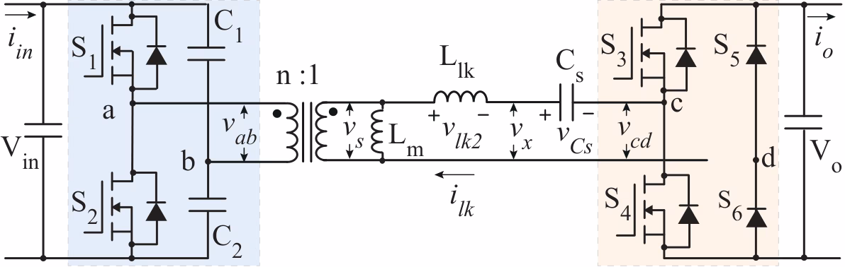 Semi-active bridge converter circuit diagram